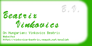 beatrix vinkovics business card
